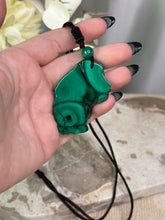 Load image into Gallery viewer, Malachite Slab Necklace Cord #30D
