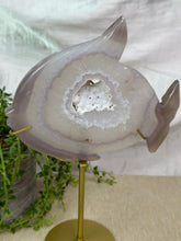 Load image into Gallery viewer, Druzy Agate Fish On Stand
