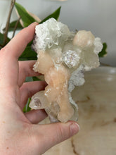 Load image into Gallery viewer, Glass Green Apophyllite~Peach Stillbite~Pink/Green Chalcedony Specimen #91B
