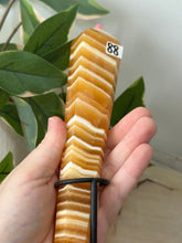Load image into Gallery viewer, Orange Calcite Wand On Stand #88
