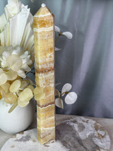 Load image into Gallery viewer, Yellow Banded Calcite Tower #135
