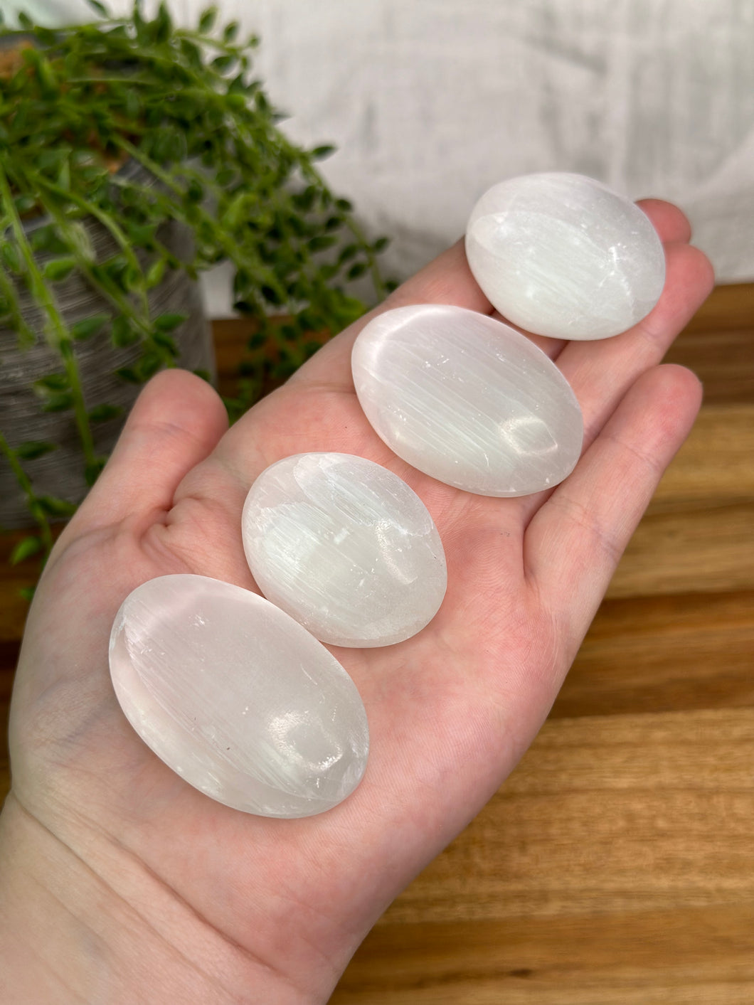 Selenite Palmstones