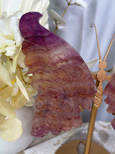 Load image into Gallery viewer, Pink + Purple Fluorite Butterfly Wings *Imperfect*
