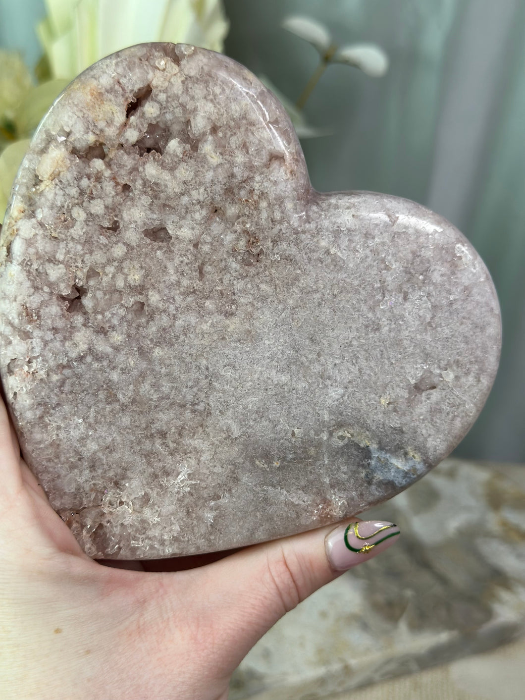 Pink Amethyst Heart #90