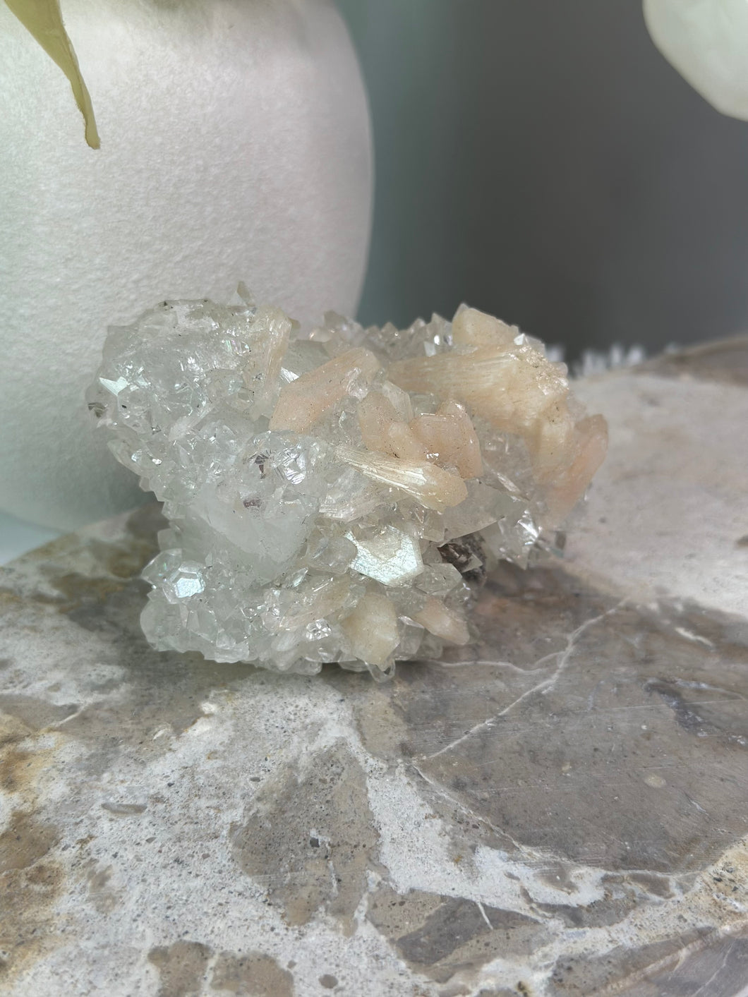 *HQ* Apophyllite + Peach Stillbite Specimen #130