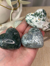 Load image into Gallery viewer, Moss Agate Puffy Hearts
