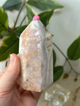 Load image into Gallery viewer, Flower Agate x Pink Amethyst Tower #40
