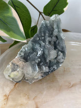 Load image into Gallery viewer, Glassy Green/Black Apophyllite~Peach Stillbite~Blue/Black/Green Chalcedony Cluster #105
