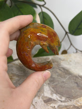 Load image into Gallery viewer, Red/Yellow Sea Jasper Dolphin
