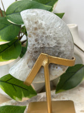 Load image into Gallery viewer, Druzy Agate Moon On Stand #148
