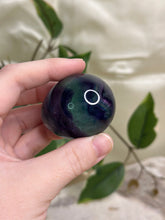 Load image into Gallery viewer, Rainbow Fluorite Egg #45E
