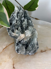 Load image into Gallery viewer, Glassy Green/Black Apophyllite~Peach Stillbite~Blue/Black/Green Chalcedony Cluster #170
