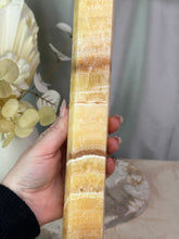 Load image into Gallery viewer, Yellow Banded Calcite Tower #130
