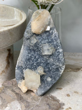Load image into Gallery viewer, Sky Blue Chalcedony~Peachy Stillbite~Glass Apophyllite Cluster #285
