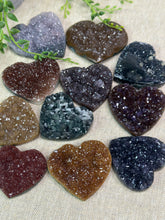 Load image into Gallery viewer, Rainbow Amethyst Cluster Hearts *HQ*
