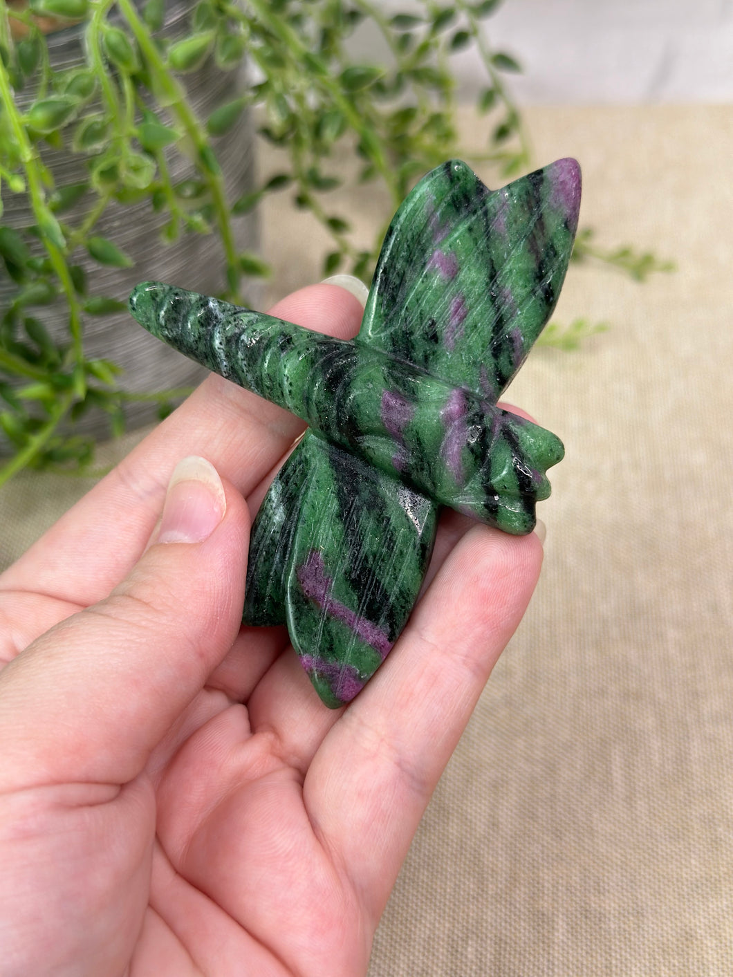 Ruby In Zoisite Dragonfly