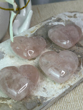 Load image into Gallery viewer, Rose Quartz Puffy Hearts
