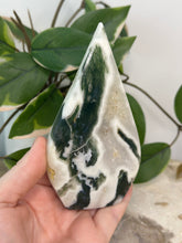 Load image into Gallery viewer, Moss Agate Druzy Flame
