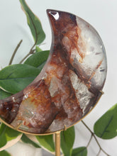 Load image into Gallery viewer, XL Fire Quartz Moon On Stand
