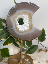 Load image into Gallery viewer, Imperfect Druzy Agate Moon On Stand
