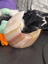 Load image into Gallery viewer, Pink Banded Onyx Standing Moon #68
