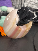 Load image into Gallery viewer, Pink Banded Onyx Standing Moon #75
