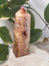 Load image into Gallery viewer, Pink Crazy Lace Agate Tower #60B
