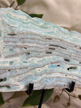Load image into Gallery viewer, XL Blue Aragonite Slab On Stand
