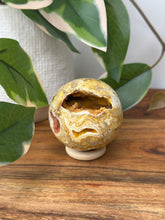 Load image into Gallery viewer, Yellow Crazy Lace Agate Sphere #54
