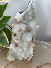 Load image into Gallery viewer, Hollow Red/Clear Apophyllite~Red Hematite~Chalcedony Cluster #305
