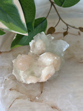 Load image into Gallery viewer, Glass Green Apophyllite~Peach Stillbite~Pink/Green Chalcedony Specimen #94
