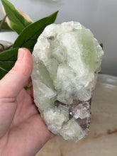 Load image into Gallery viewer, Green Apophyllite~Scolecite Sprays~Crystallised Pink/Red Stillbite~Dark Red Heulandite On a Red Chalcedony Base Cluster #130
