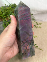 Load image into Gallery viewer, XL Purple Flash Labradorite Tower
