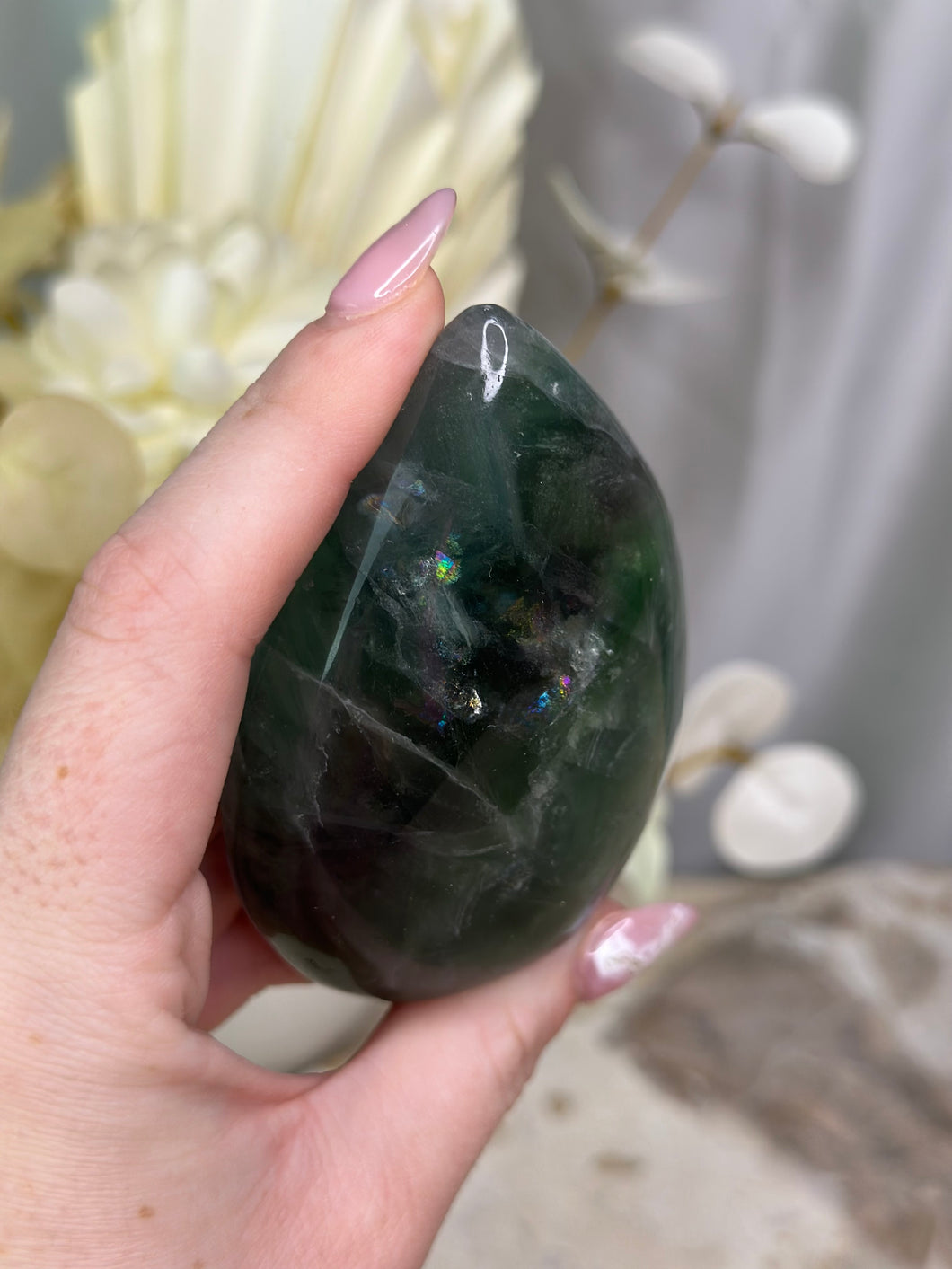 Deep Green Fluorite Flame