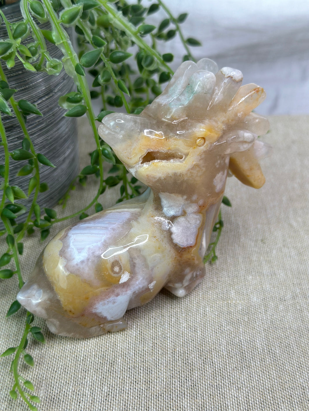 Flower Agate Reindeer #95