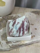 Load image into Gallery viewer, Pink Tourmaline + Quartz &amp; Aquamarine Specimen
