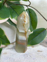 Load image into Gallery viewer, Green Banded Calcite Tower #14
