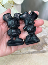 Load image into Gallery viewer, Black Obsidian Mickey + Minnie Pair
