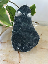 Load image into Gallery viewer, Blue~Black Chalcedony With Glass Apophyllite Cluster #205

