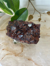 Load image into Gallery viewer, Alien Amethyst~Shimmery Deep Red/Purple Amethyst with Hematite Inclusions Cluster #59
