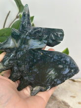 Load image into Gallery viewer, XL Moss Agate Unicorn Head

