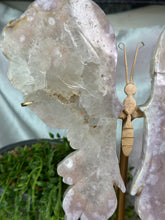 Load image into Gallery viewer, XXL Pink Amethyst x Flower Agate x Quartz Wings
