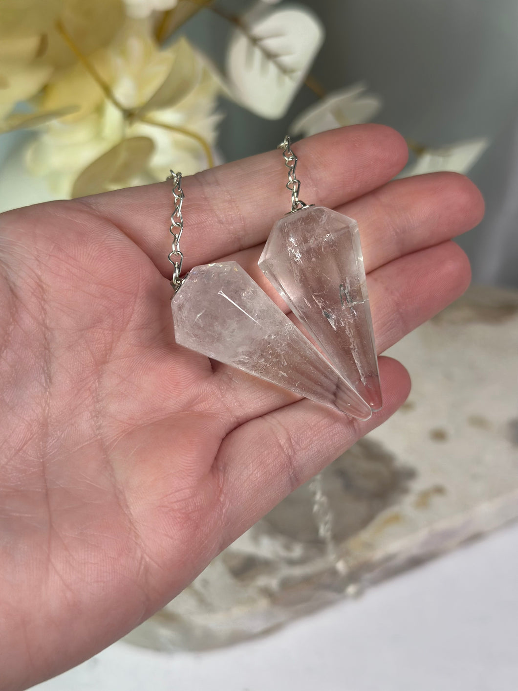 Clear Quartz Pendulums