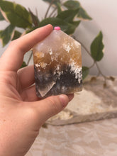 Load image into Gallery viewer, Pink Plume Agate x Moss Domino #48C
