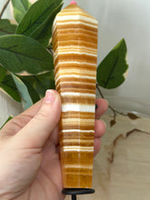 Load image into Gallery viewer, Orange Calcite Wand On Stand #75
