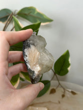 Load image into Gallery viewer, Glassy Green/Black Apophyllite Cubes~Peach Stillbite~Black/Silver Chalcedony Specimen #43

