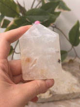 Load image into Gallery viewer, Pink Plume Agate Domino #48B
