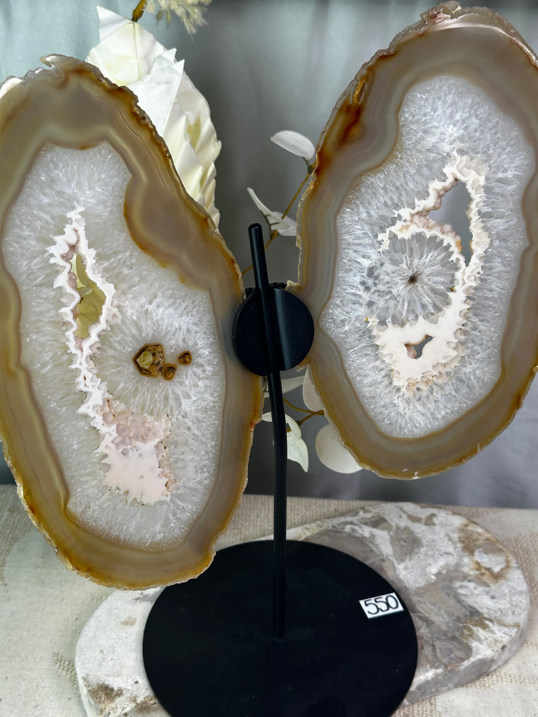 XXXL Druzy Agate Butterfly Wings