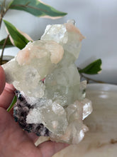 Load image into Gallery viewer, Glass Green Apophyllite~Peach Stillbite~Pink/Green Chalcedony Specimen #160
