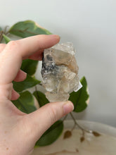 Load image into Gallery viewer, Glassy Green/Black Apophyllite Cubes~Peach Stillbite~Black/Silver Chalcedony Specimen #38
